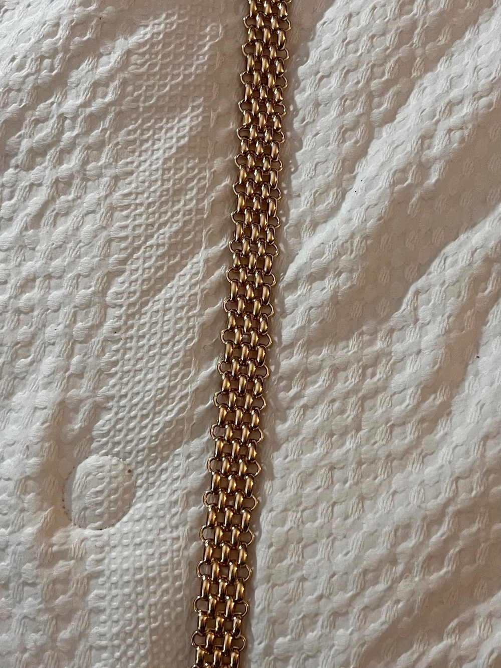 Vince Camuto Gold Chain Link Belt with Buckle and Charm - Picture 6 of 6